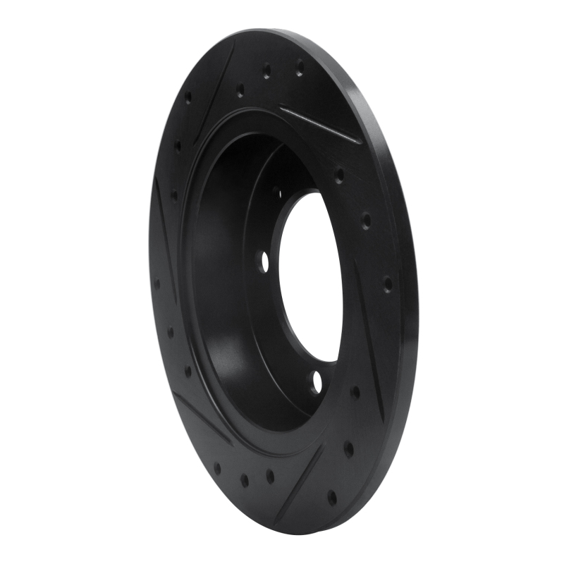 Mitsubishi Space STAR Brake Rotor (1) - Rear Right - R1 Concepts - Drilled & Slotted - Black - `00-`07